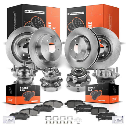 Disc Brake Rotor & Pad Set for Nissan Rogue (980637R, 12142097, 126510)