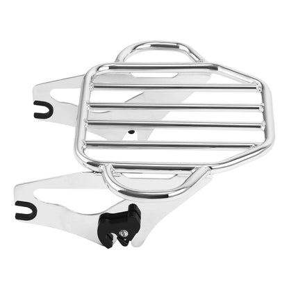 Chrome Detachable 2-Up Mount Luggage Rack for Harley Touring (2009–2024)