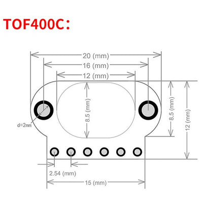Set of 2 TOF050C Laser Ranging Sensor Module for Arduino