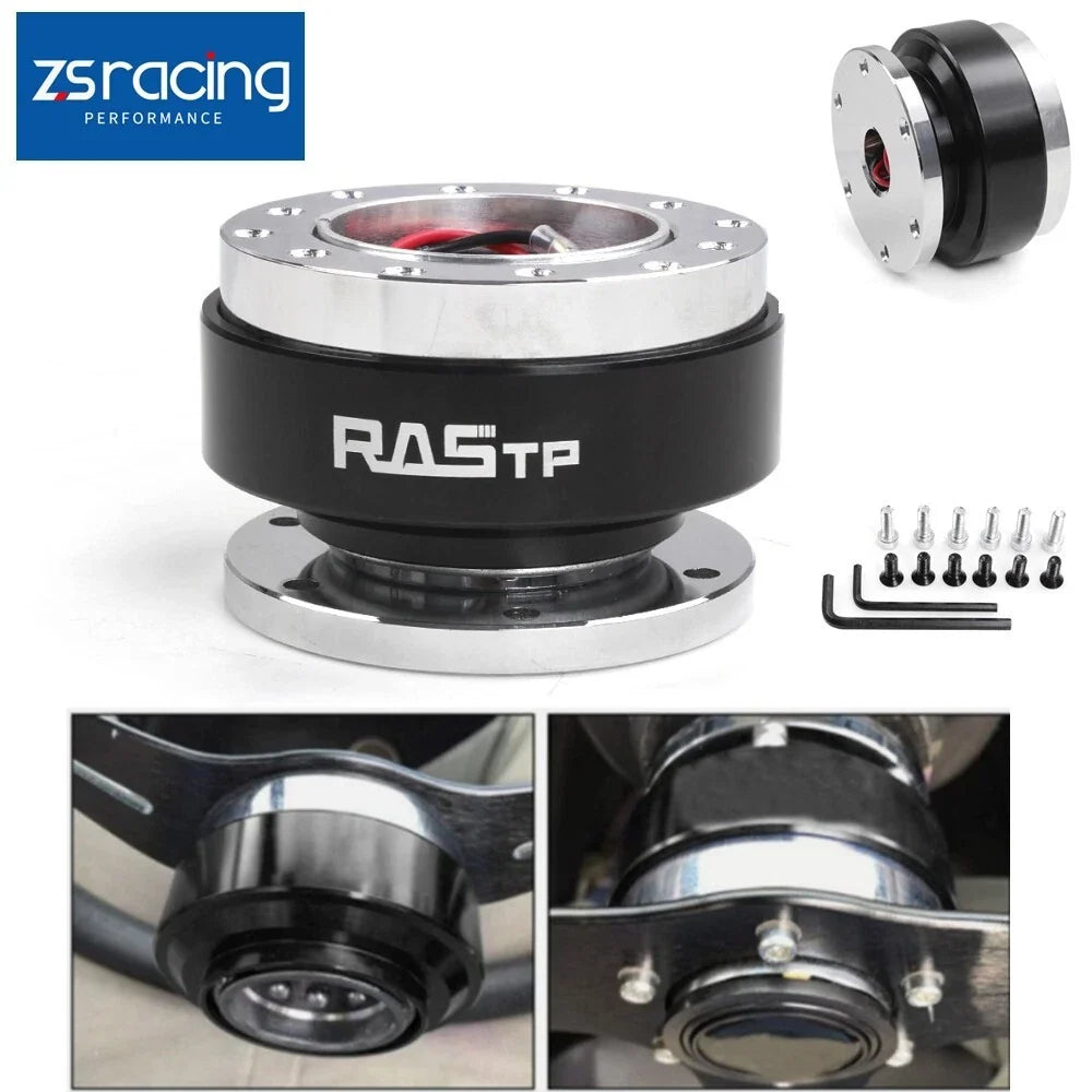 Steering Wheel Quick Release Hub Adapter Kit for Universal Cars (Black)