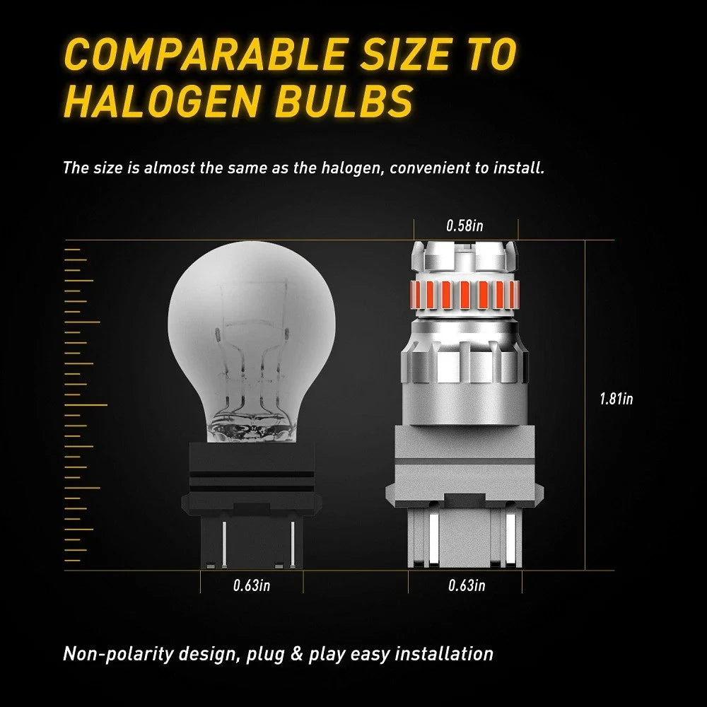 2X 3157 LED Strobe Brake Tail Stop Light for Universal Vehicles