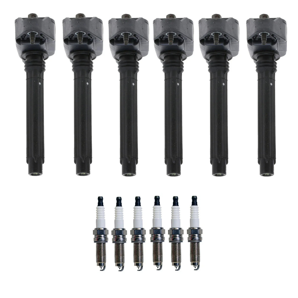Set of 6 Ignition Coils & U-Groove Spark Plugs for MDX Q7 Charger V6