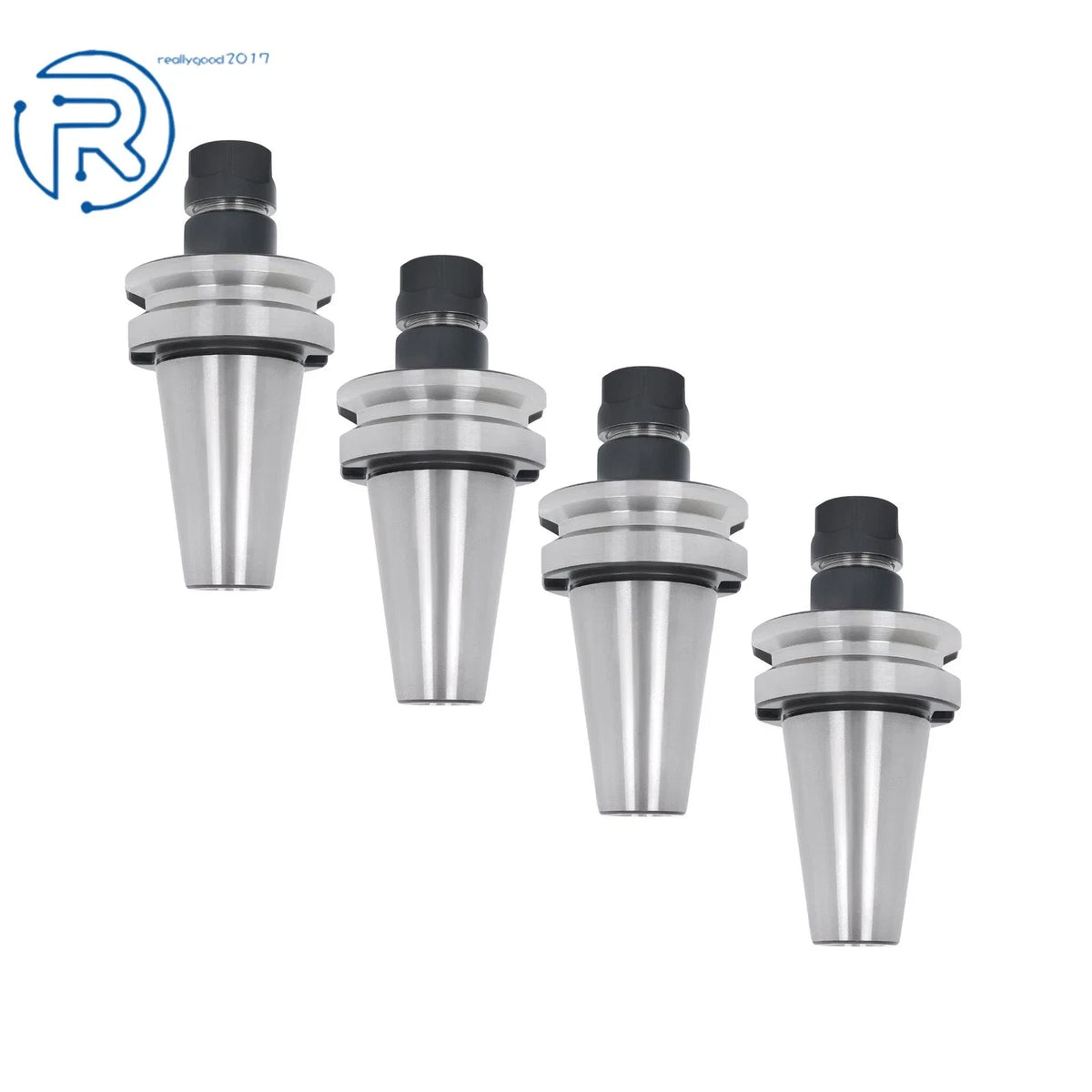 Set of 4 ER16 BT40 Collet Chucks for Tool Holders (M16 Thread, 2.75" GAGE)