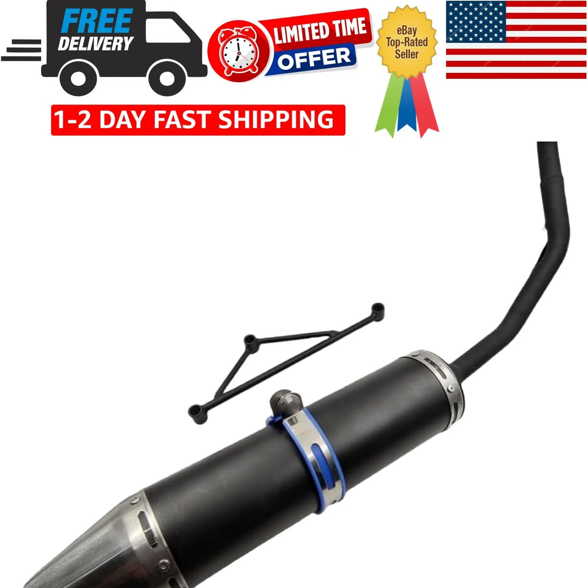 Muffler Exhaust Pipe System for GY6150CC Scooters