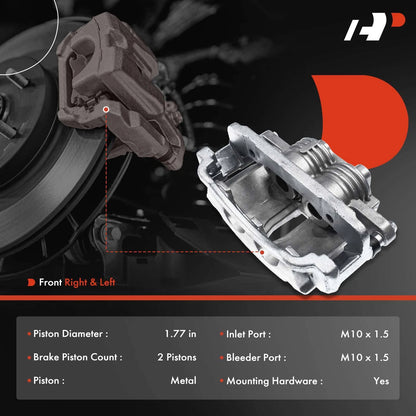Front Left Disc Brake Caliper with Bracket for Ford Mustang (2003–2004) XR3Z2B292AA, 18-B4839