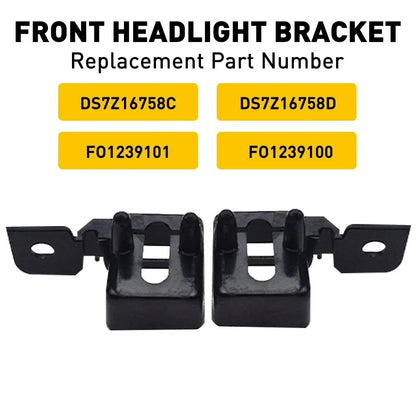 Set of 2 Headlight Lamp Mount Brackets for Ford Fusion Lincoln MKZ (2013–2018)