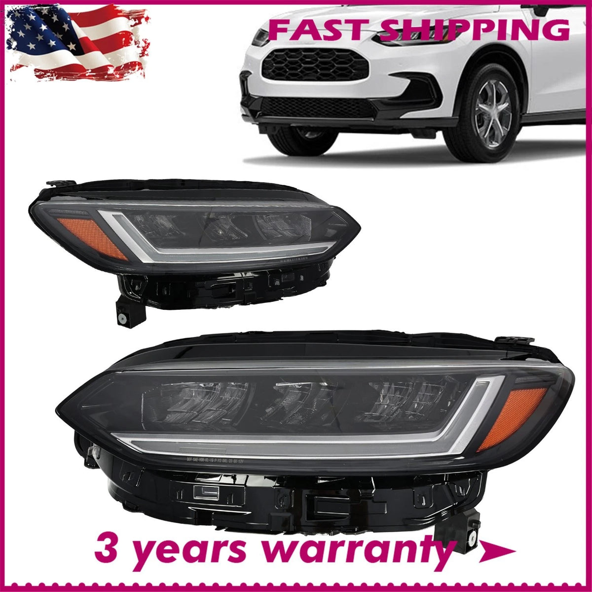 Full LED Headlight for Honda HR-V (2023–2025) 33150-3W0-A02, 33100-3W0-A02