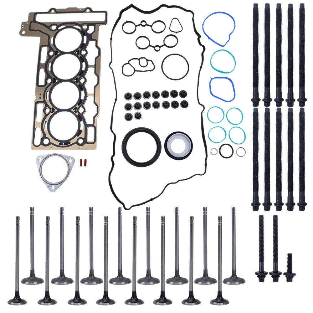 Head Gasket Set with 1.20mm Bolts & Intake Exhaust Valves for Mini Cooper R56 (2009–2015)