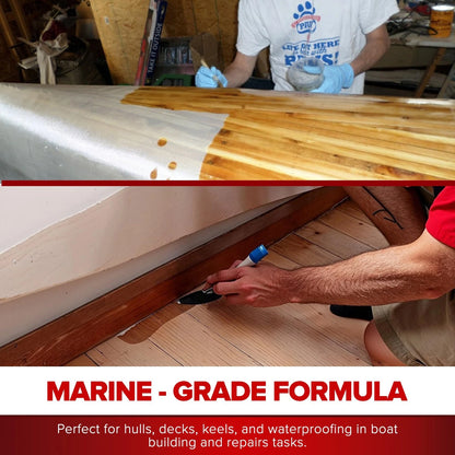 Marine Epoxy Resin Kit 1.5 Quart (2:1, Clear)