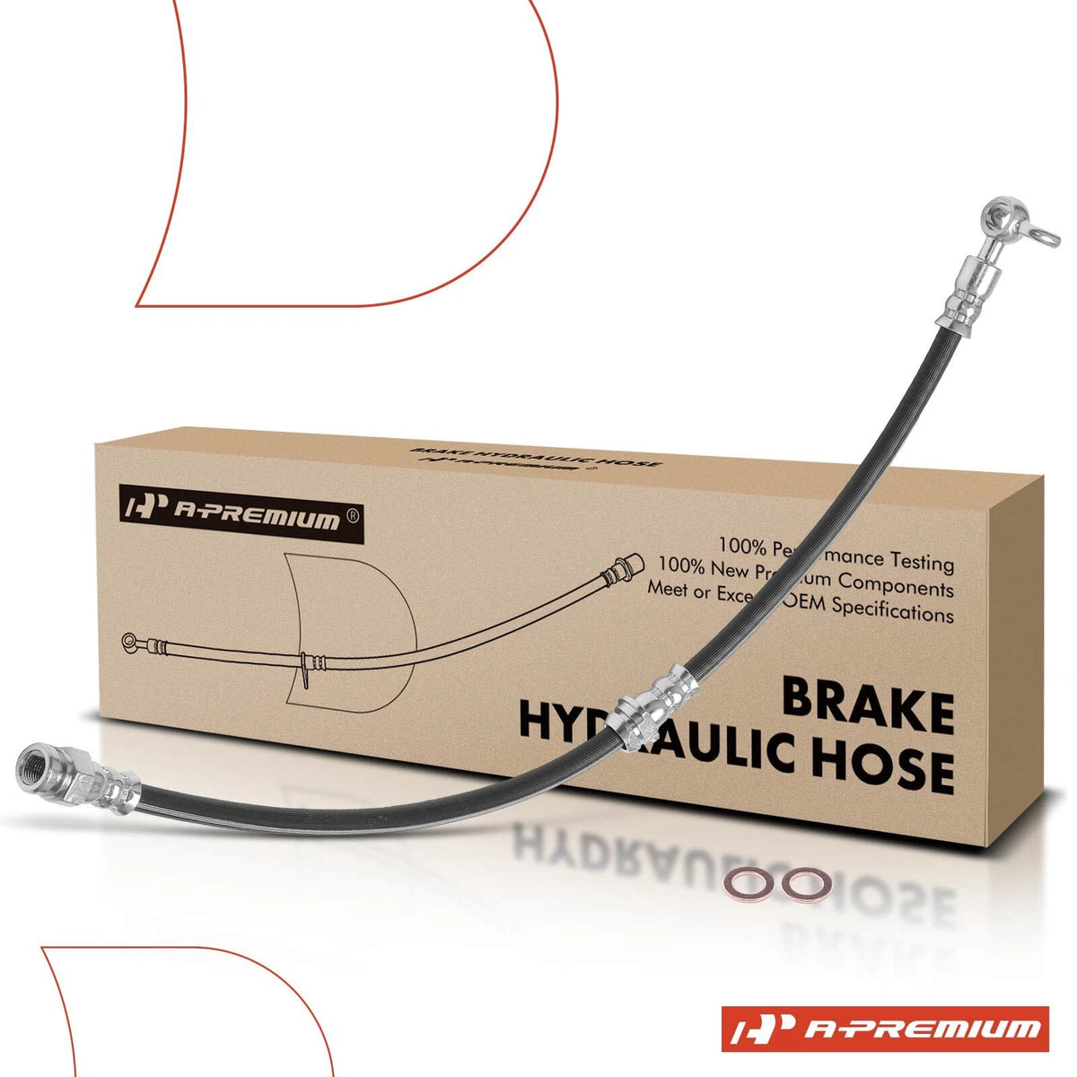 Front Left Brake Hydraulic Hose for Mazda 6 (2014–2019) H622486 GHP943990