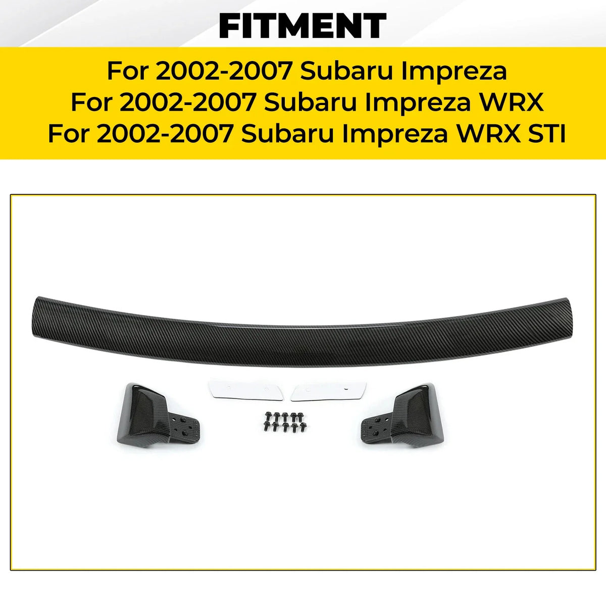 Carbon Fiber Rear Window Roof Spoiler for Subaru Impreza WRX STI (2002–2007)
