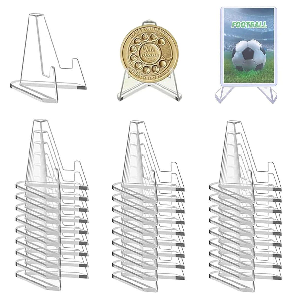 30 Packs Acrylic Card Display Stands for Trading Cards