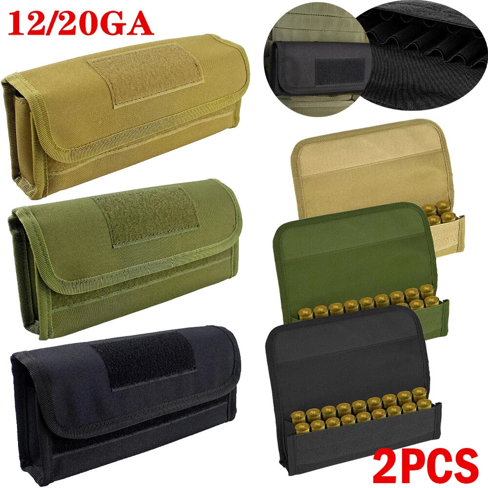 Molle Tactical Shotgun Shell Bandoliers Holder Ammo Pouch for 12/20 GA