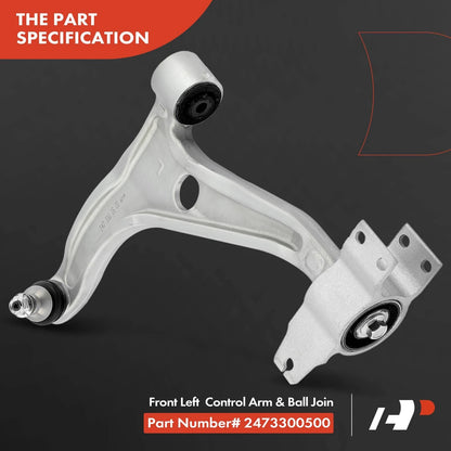 Front Left Control Arm with Ball Joint Assembly for Mercedes-Benz W177 (2019–2023) - 2473305300, 2472207502
