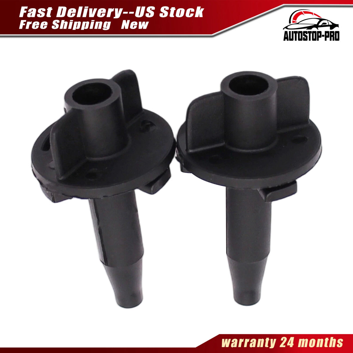 2X Upper Radiator Bracket Retainer for Ford Edge (2015–2023) F2GZ-8A193-A, F2G3-8A194-AA, F2G3-8A194-AB