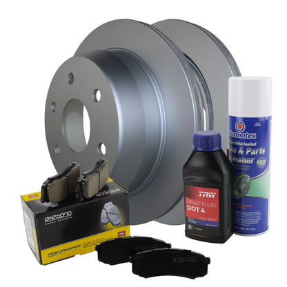 Rear Brake Kit Set of 4 Rotors & Akebono Pads for Chevy GMC