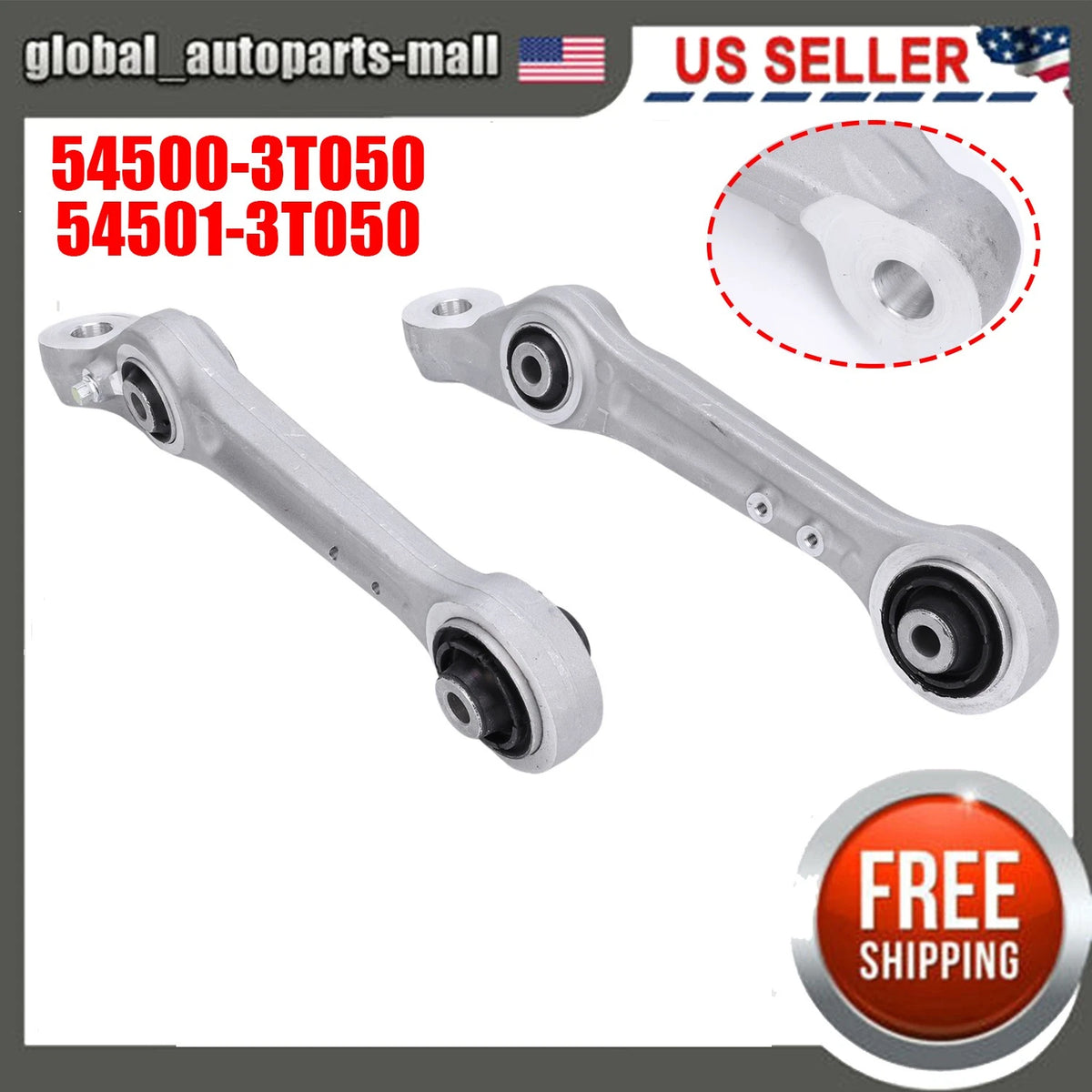 Set of 2 Lower Control Arms for Kia K900 (2015–2017) 54500-3T050, 54501-3T050