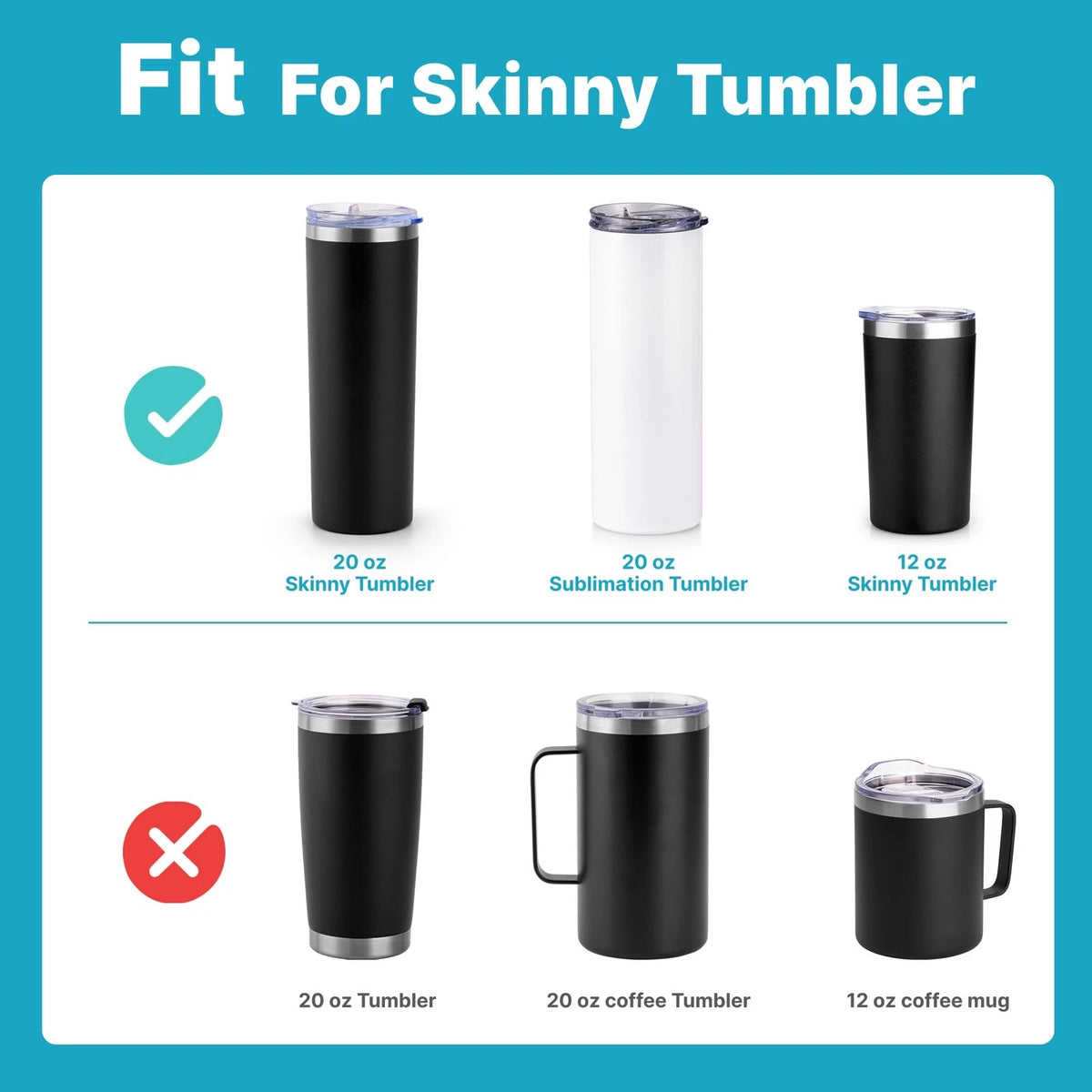 Replacement Lid for Mollcity Skinny Tumbler