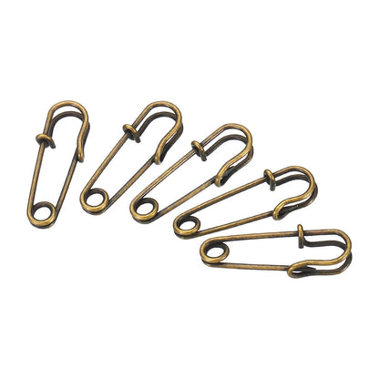 Safety Pins for Sewing (1.06 Inch, Bronze Tone)