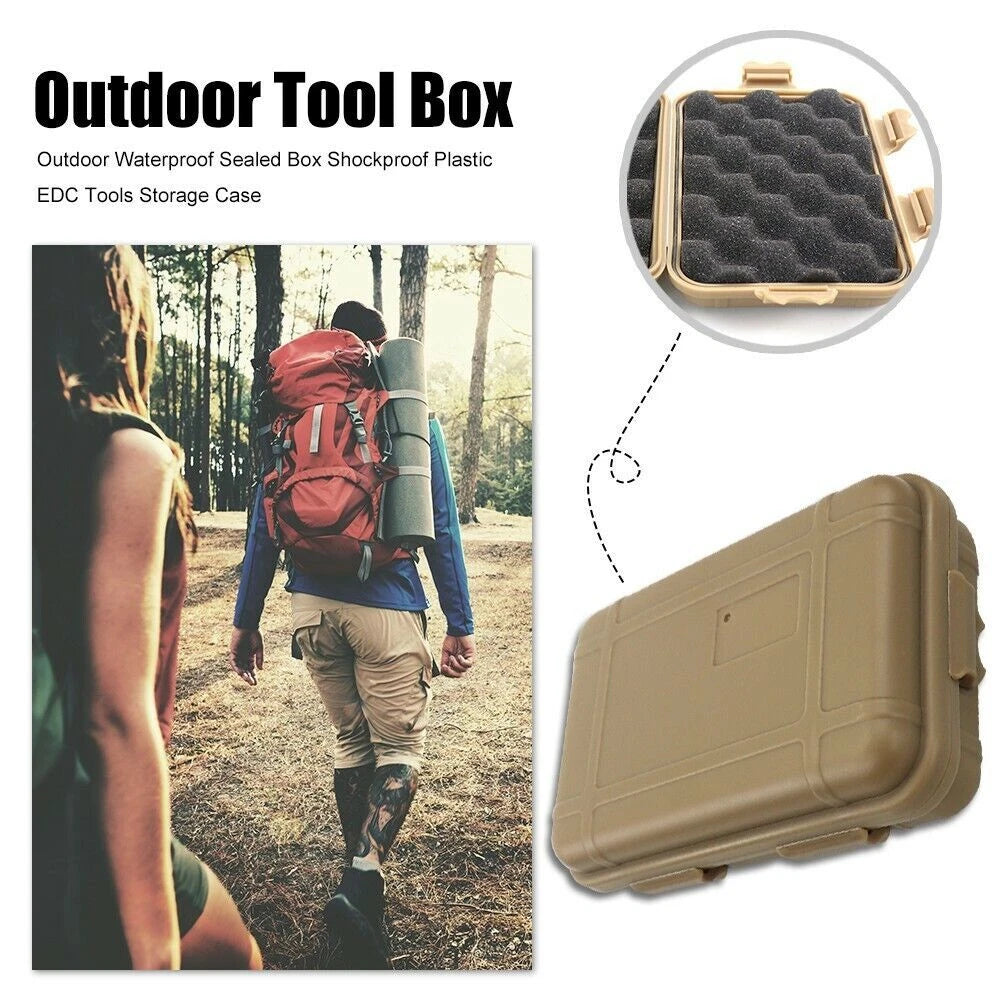 Set of 4 Waterproof Sealed Storage Boxes - Outdoor Moisture-proof Cases