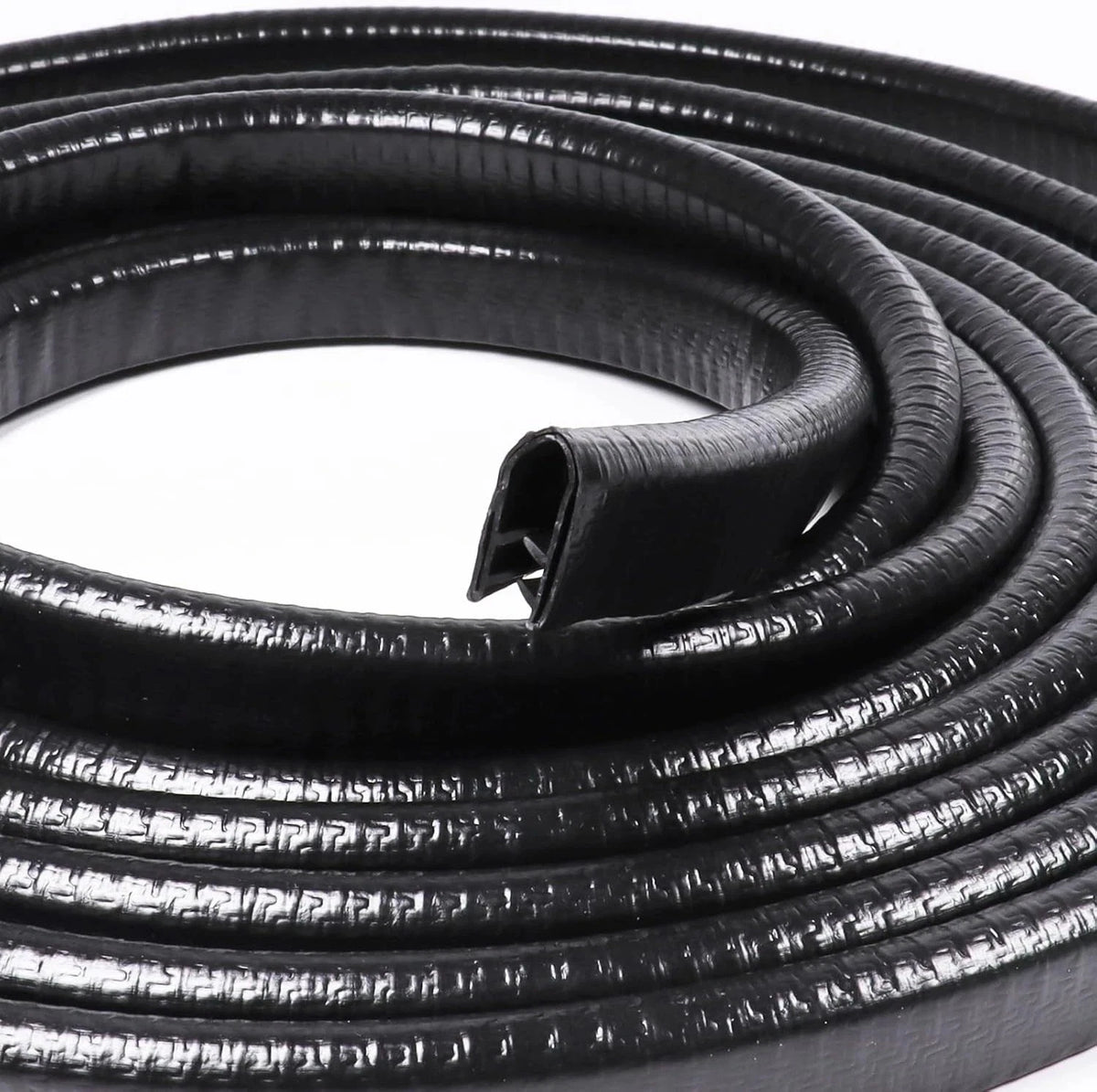Black Edge Trim U-Channel Rubber Weatherstrip 1/2" X 3/8" - Fit Gap 3