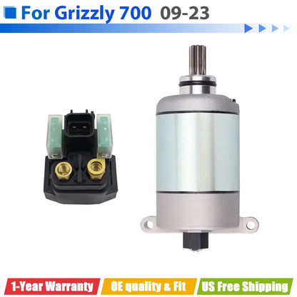 Starter for Yamaha Grizzly 700 (2009–2023) with Relay