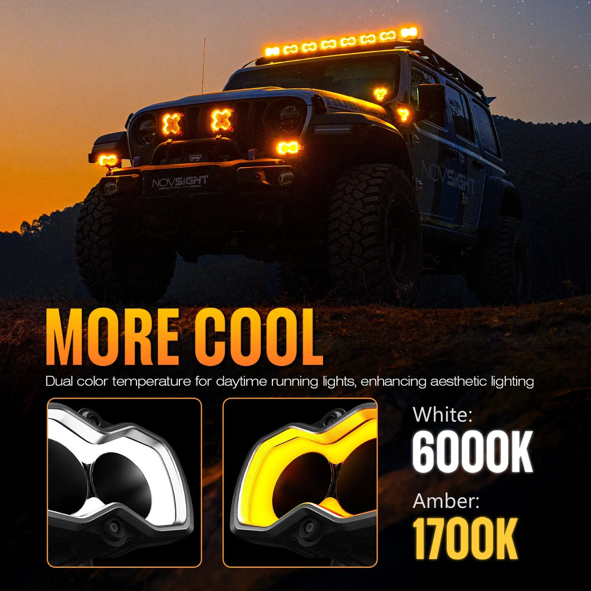 2X 4.5" LED Work Pod Lights for Jeep (Off Road Adventure)