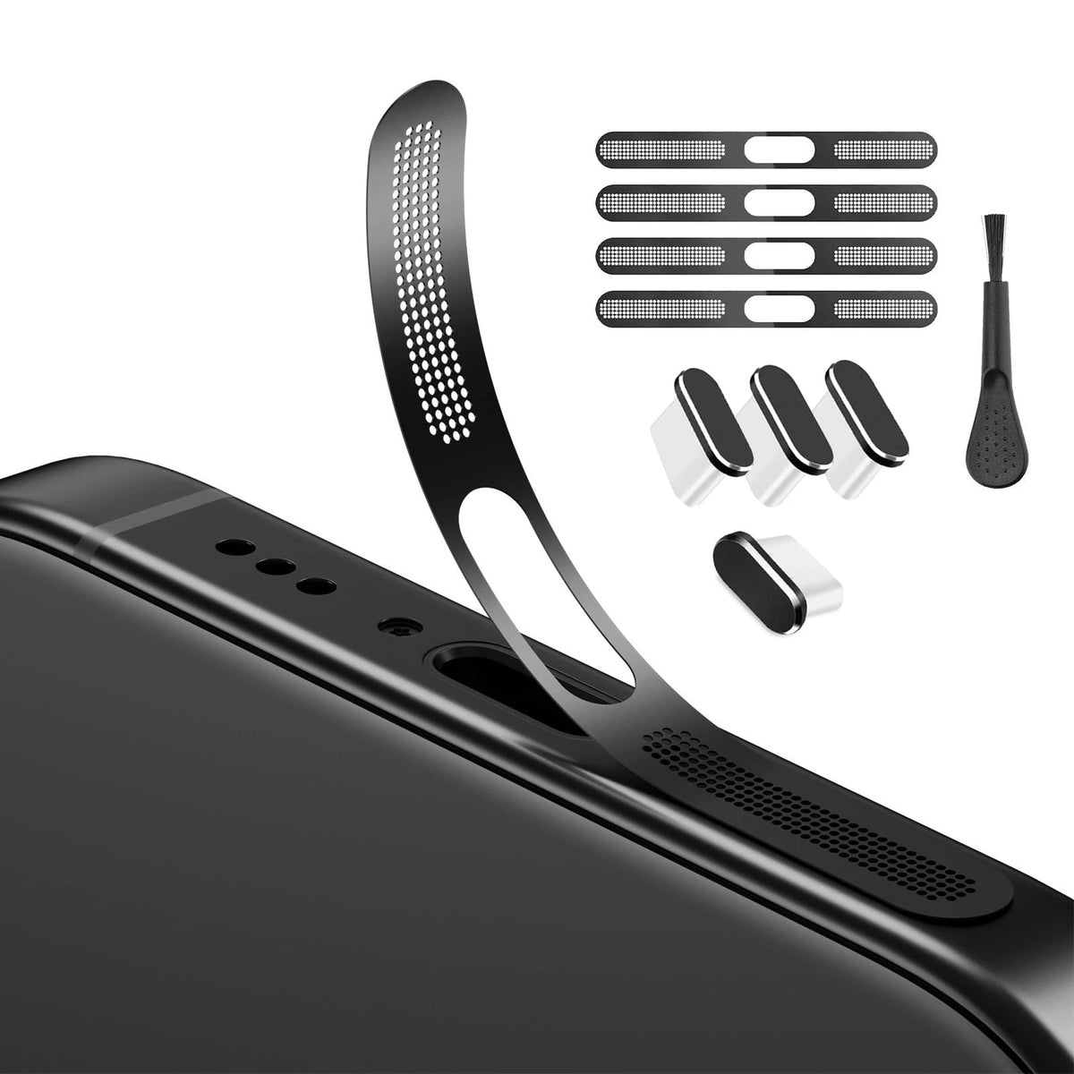 4X USB C Dust Plug for Type C Devices - Black Charging Port Cover