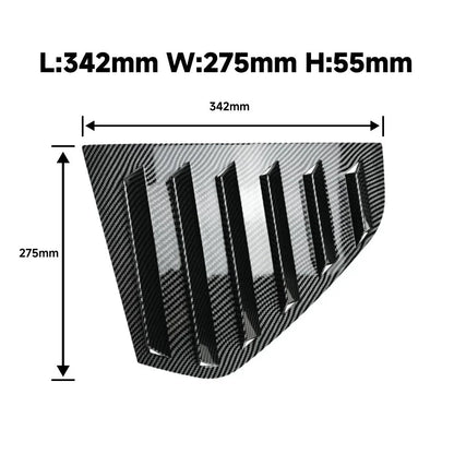 Rear Window Louvers Shutter Vent Cover for Golf Mk8 Hatchback (2021-2024)