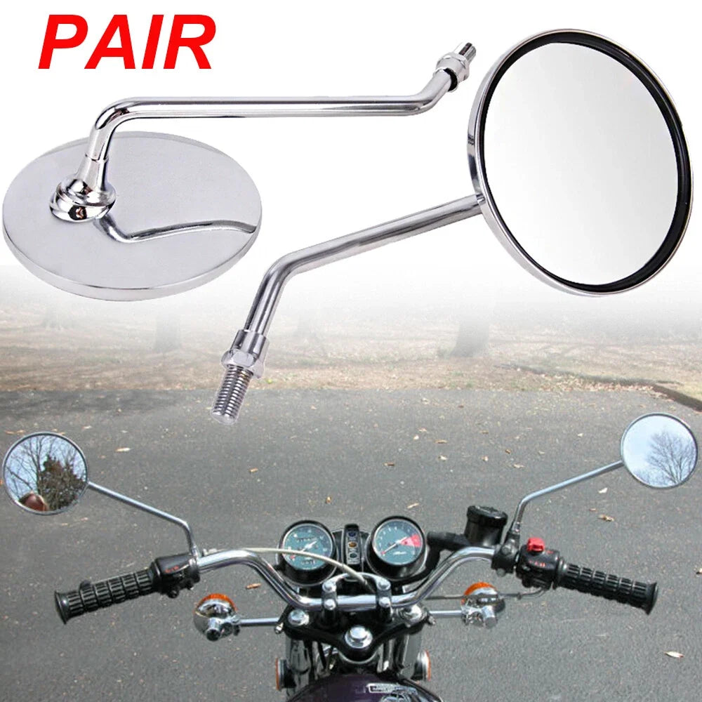 L&R Rearview Side Mirrors for Honda CB200-750 CL200-450 GL1000 CX500 (1973–1983)