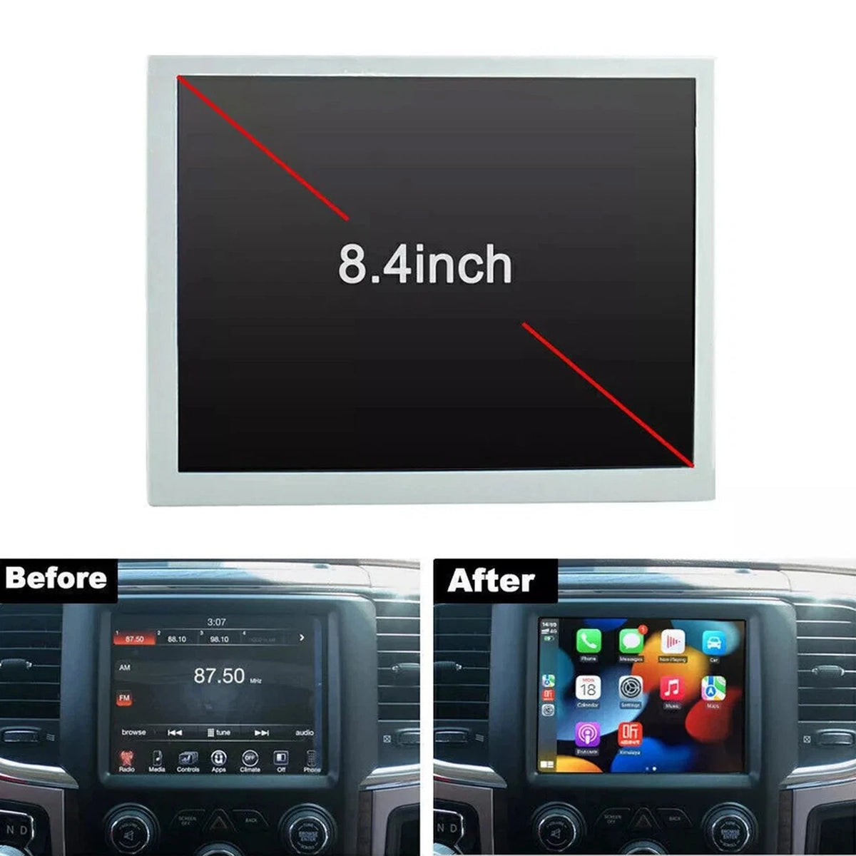 8.4" Android 14 Carplay Car Stereo for Jeep Wrangler (2018–2021)