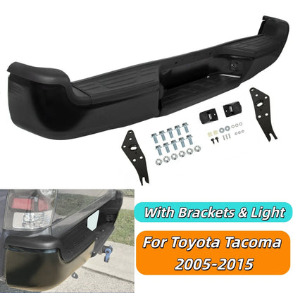 Complete Black Rear Step Bumper Assembly for Toyota Tacoma (2005–2015) - BACP000000268, 5215104051-PFM, TO1103114, TO1103113