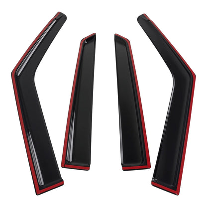 Set of 4 Black Window Vent Visors for Hyundai Venue (2020–2024)