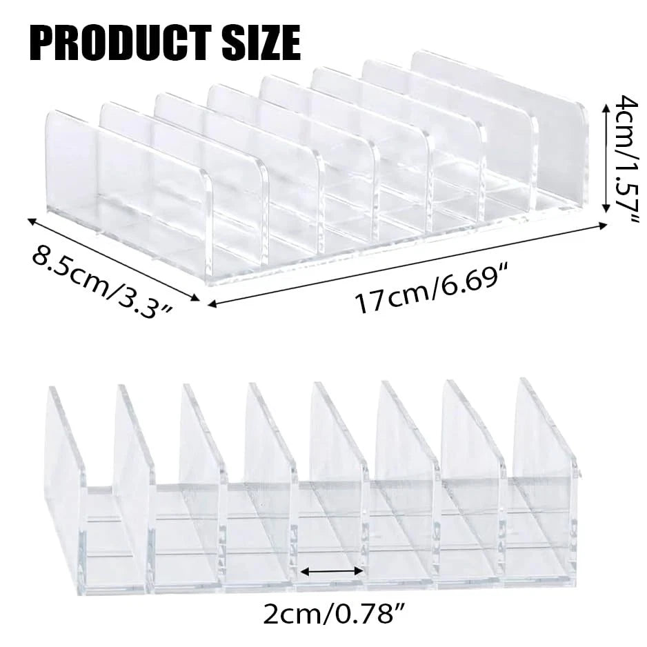 2X Acrylic Money Organizer Cash Trays with 7 Section Dividers