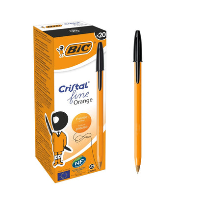 20 Pack Fine Point Ballpoint Pens 0.8mm Black Ink