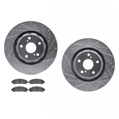 Rotor Set with Brake Pads for Toyota Venza (2009–2015) ALX-PAU-DF-7512-76168-CLA1
