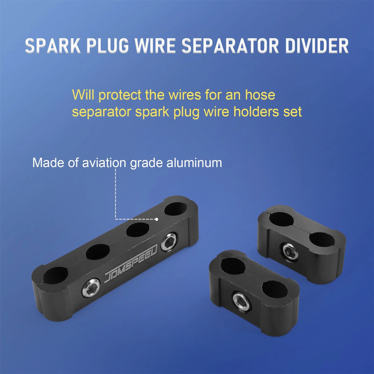 Black Aluminum Wire Separator for 8mm 9mm 10mm Spark Plug Wires