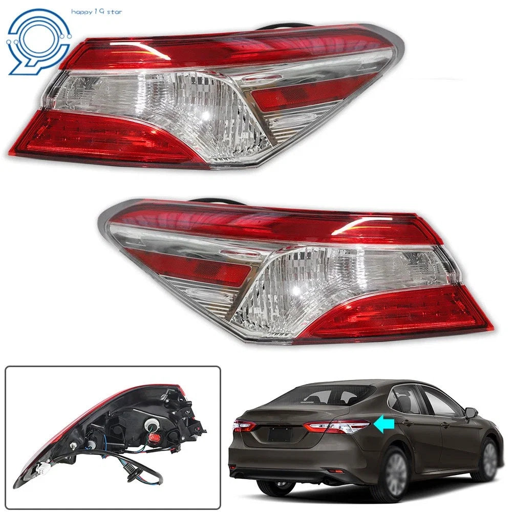 Set of 2 Chrome Tail Lights for Toyota Camry (2018–2020)