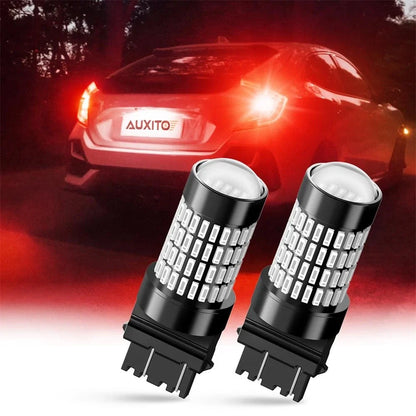 2X 3157 Red LED Brake Tail Parking Stop Light Bulbs for