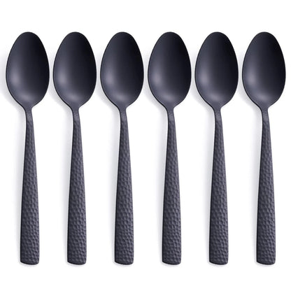Matte Black Dinner Spoon Set of 6
