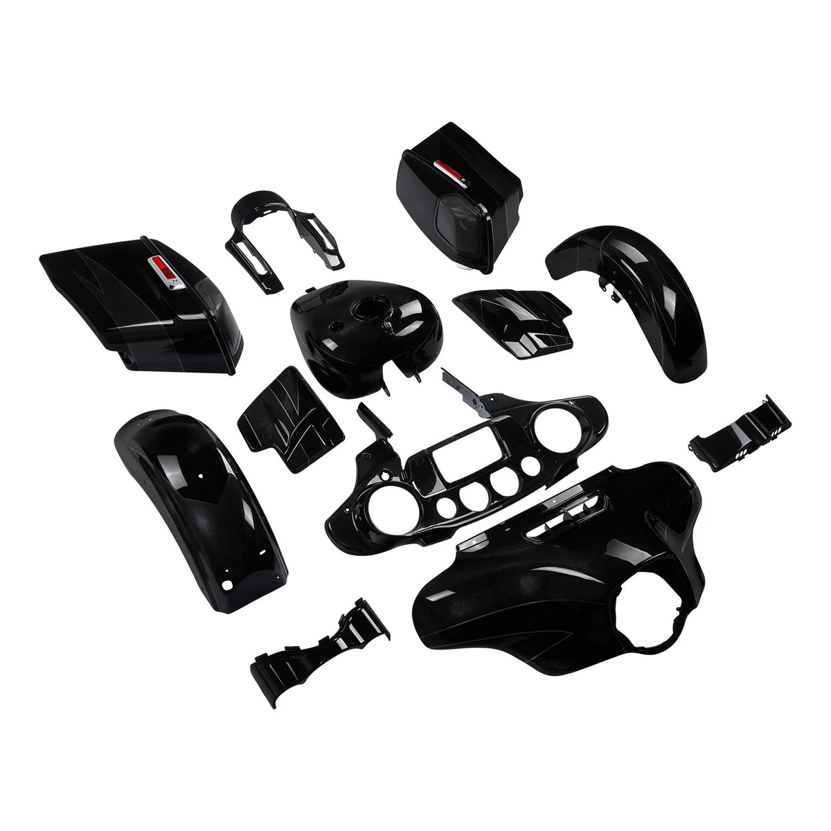 Fairing Bodywork Kit for Harley Street Glide (2014–2023) Dark Slate Candy Arctic Black