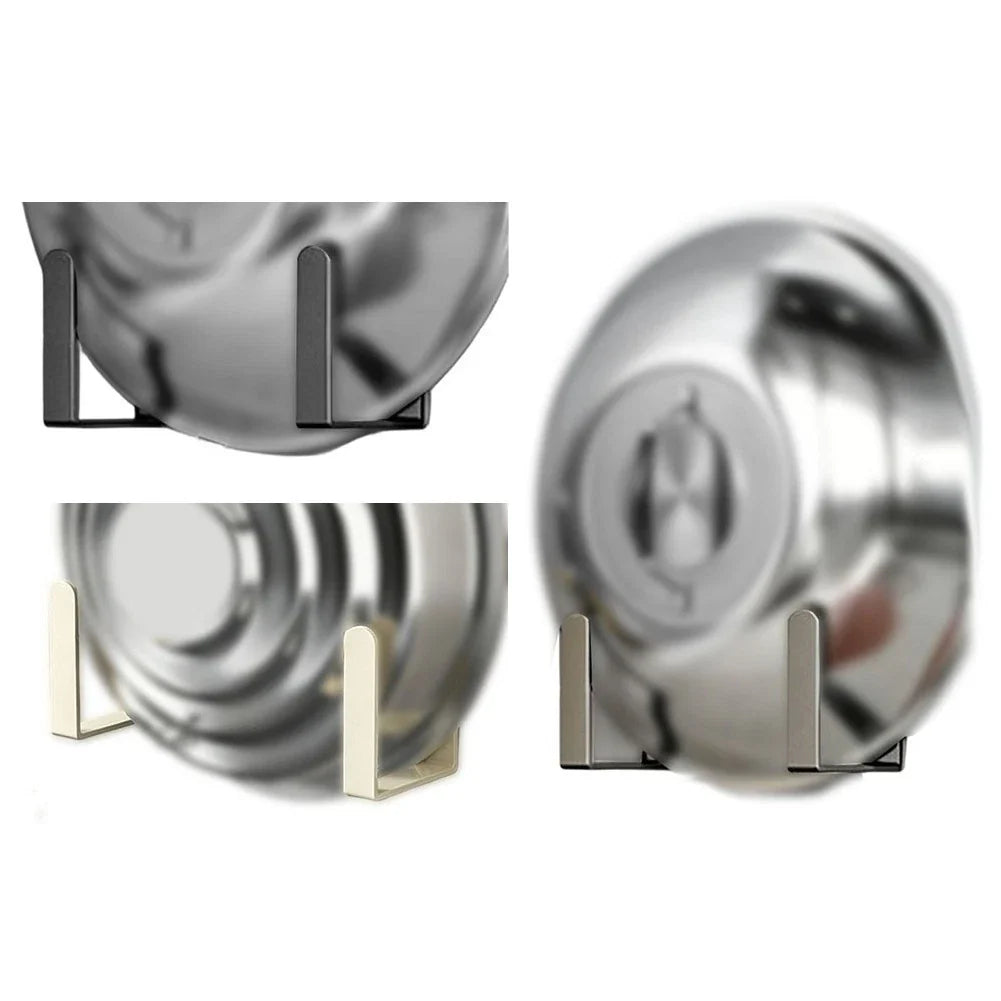 Stainless Steel Pot Lid and Cutting Board Rack for Kitchen (Wall Mounted)