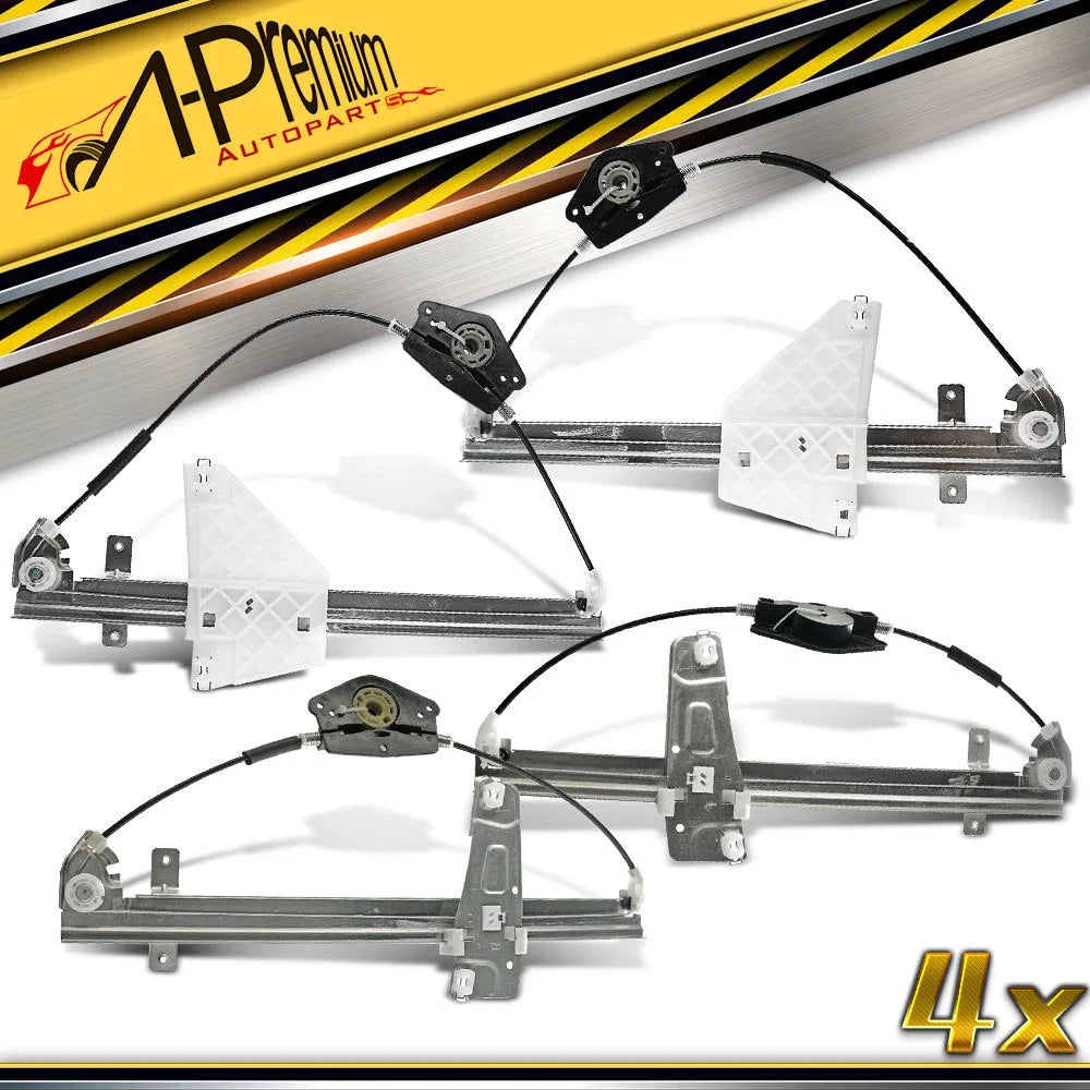 Set of 4 Window Regulators for Jeep Grand Cherokee (w/o Motor)
