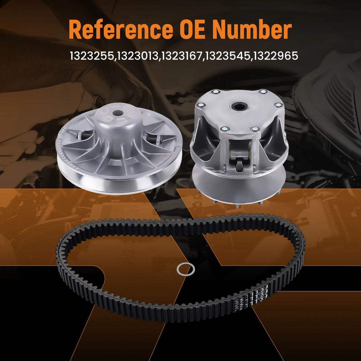 Driven Clutch Kit for Polaris Ranger Crew 570 EFI (2014–2019) 1XJNPY, 1323255, 1323013, 1323167, 1323545