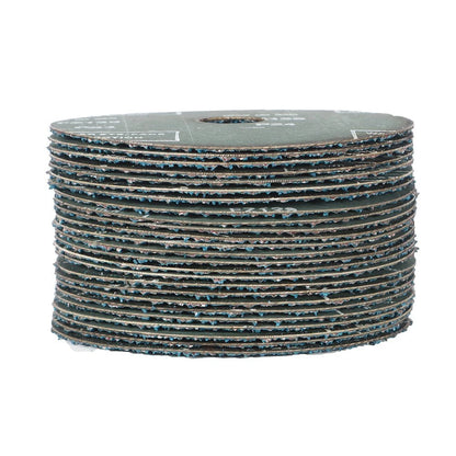 25 Pack 5" x 7/8" 24 Grit Zirconia Resin Fiber Sanding Discs for Automotive