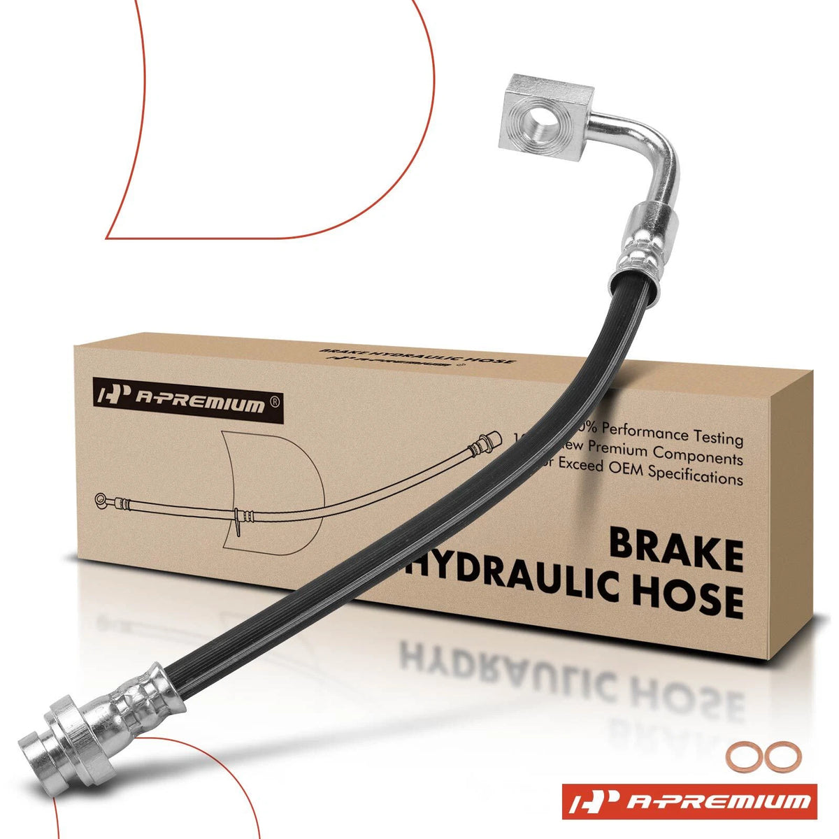 Rear Left Outer Brake Hydraulic Hose for Dodge Journey (2009–2012) 4862213AH, 2201349