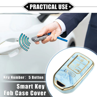 Key Fob Cover for Honda Accord CR-V (2016–2022) 5 Button TPU Blue