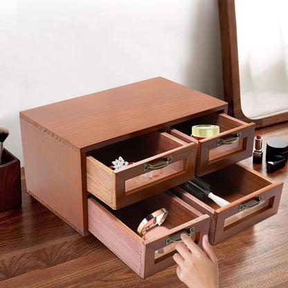 4 Drawer Desk Organizer for Wooden Desktop Storage (No Part Numbers)