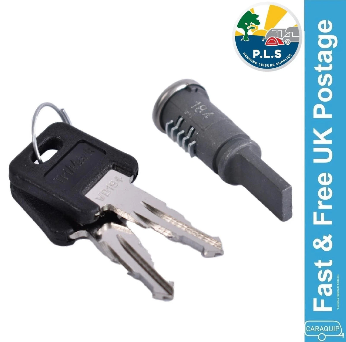Replacement Door Lock Barrel & 2 Keys for Caravan (WE174)