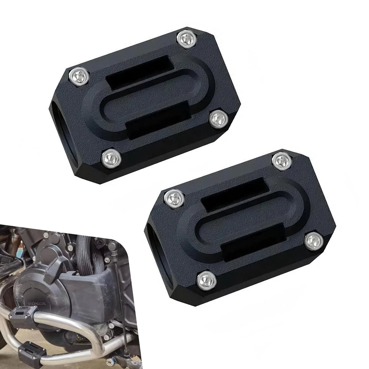 2X Motorcycle Engine Guard Bumper Protection Block for Motorcycle